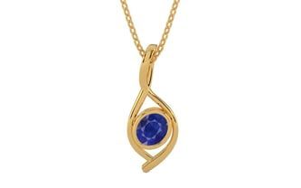 Gold Thailand Blue Sapphire Pendant Prime Quality (P1)