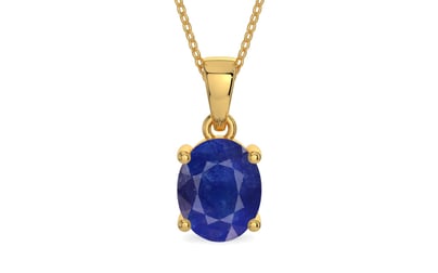 Gold Thailand Blue Sapphire Pendant Prime Quality (P10)