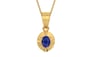 Gold Thailand Blue Sapphire Pendant Prime Quality (P11)