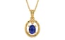 Gold Thailand Blue Sapphire Pendant Prime Quality (P2)