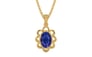 Gold Thailand Blue Sapphire Pendant Prime Quality (P3)