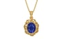 Gold Thailand Blue Sapphire Pendant Prime Quality (P5)