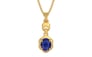 Gold Thailand Blue Sapphire Pendant Prime Quality (P6)