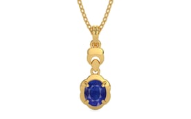 Gold Thailand Blue Sapphire Pendant Prime Quality (P6)