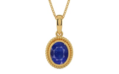 Gold Thailand Blue Sapphire Pendant Prime Quality (P7)