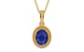 Gold Thailand Blue Sapphire Pendant Prime Quality (P7)