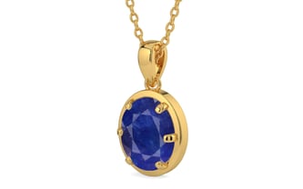 Gold Thailand Blue Sapphire Pendant Prime Quality (P8)