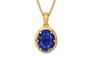 Gold Thailand Blue Sapphire Pendant Prime Quality (P8)
