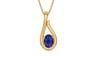 Gold Thailand Blue Sapphire Pendant Prime Quality (P9)
