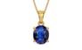 Gold Thailand Blue Sapphire Pendant Rare Quality (P10)