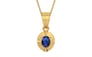 Gold Thailand Blue Sapphire Pendant Rare Quality (P11)