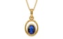 Gold Thailand Blue Sapphire Pendant Rare Quality (P12)