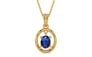 Gold Thailand Blue Sapphire Pendant Rare Quality (P2)