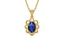 Gold Thailand Blue Sapphire Pendant Rare Quality (P3)