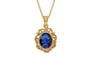 Gold Thailand Blue Sapphire Pendant Rare Quality (P5)