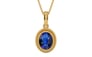Gold Thailand Blue Sapphire Pendant Rare Quality (P7)