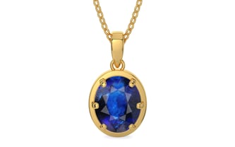 Gold Thailand Blue Sapphire Pendant Rare Quality (P8)