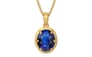 Gold Thailand Blue Sapphire Pendant Rare Quality (P8)