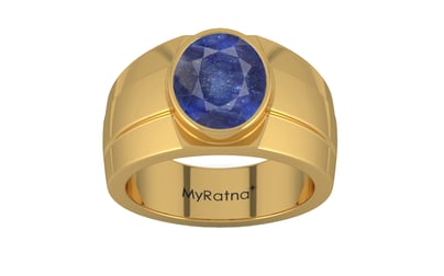 Gold Thailand Blue Sapphire Ring Fine Quality (R1)