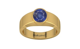 Gold Thailand Blue Sapphire Ring Fine Quality (R10)