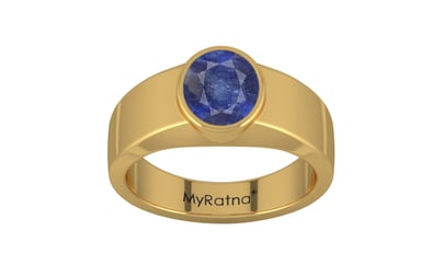 Gold Thailand Blue Sapphire Ring Fine Quality (R10)