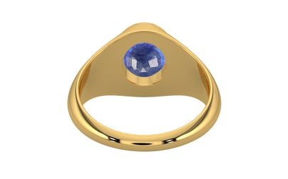 Gold Thailand Blue Sapphire Ring Fine Quality (R12)