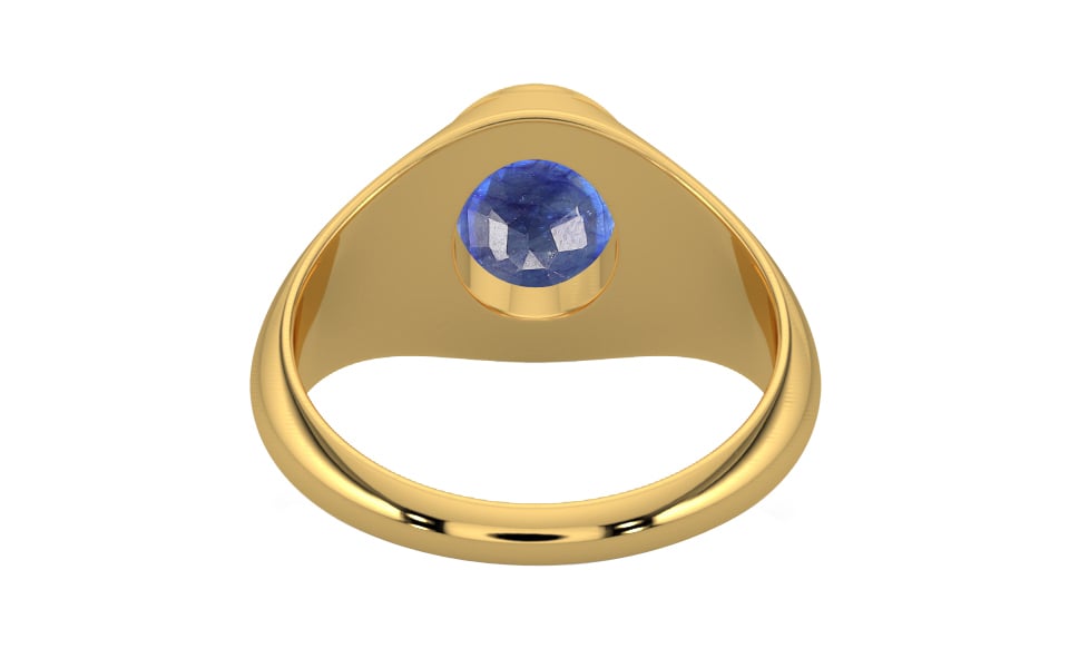 Gold Thailand Blue Sapphire Ring Fine Quality (R12)