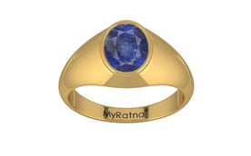 Gold Thailand Blue Sapphire Ring Fine Quality (R12)