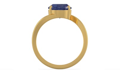 Gold Thailand Blue Sapphire Ring Fine Quality (R2)