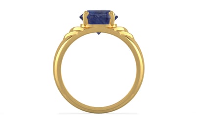 Gold Thailand Blue Sapphire Ring Fine Quality (R4)