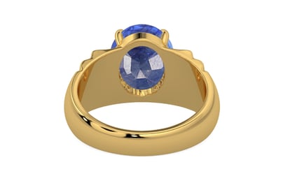 Gold Thailand Blue Sapphire Ring Fine Quality (R4)