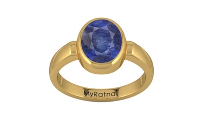 Gold Thailand Blue Sapphire Ring Fine Quality (R6)