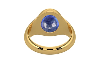 Gold Thailand Blue Sapphire Ring Fine Quality (R7)