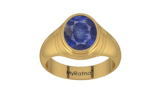 Gold Thailand Blue Sapphire Ring Fine Quality (R7)