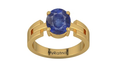 Gold Thailand Blue Sapphire Ring Fine Quality (R8)