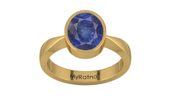 Gold Thailand Blue Sapphire Ring Fine Quality (R9)
