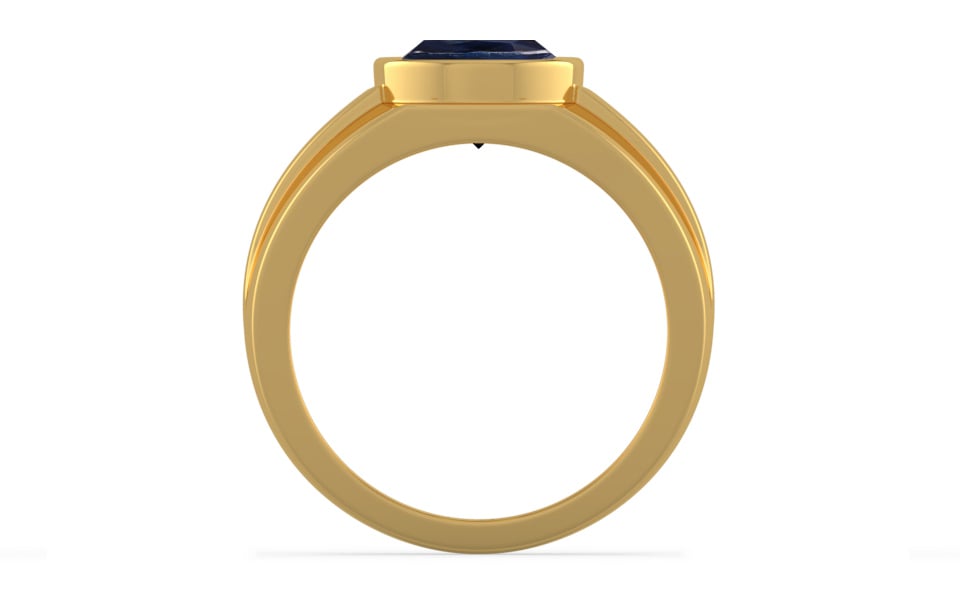 Gold Thailand Blue Sapphire Ring Limited Quality (R1)