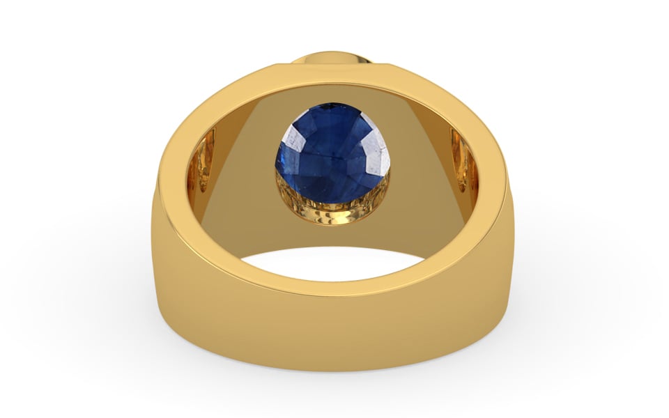 Gold Thailand Blue Sapphire Ring Limited Quality (R1)