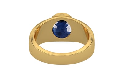 Gold Thailand Blue Sapphire Ring Limited Quality (R10)