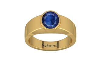 Gold Thailand Blue Sapphire Ring Limited Quality (R10)