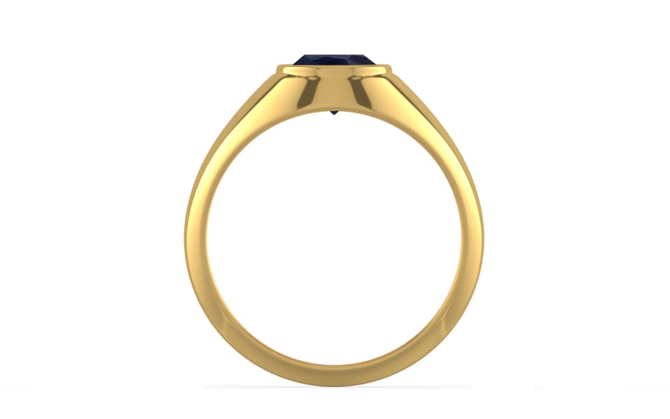 Gold Thailand Blue Sapphire Ring Limited Quality (R12)
