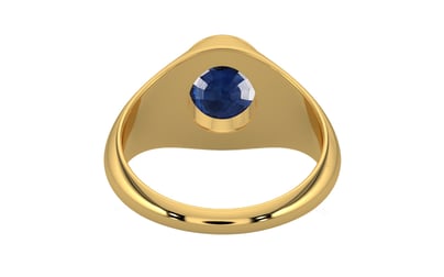 Gold Thailand Blue Sapphire Ring Limited Quality (R12)