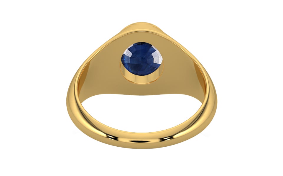 Gold Thailand Blue Sapphire Ring Limited Quality (R12)
