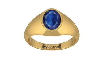 Gold Thailand Blue Sapphire Ring Limited Quality (R12)