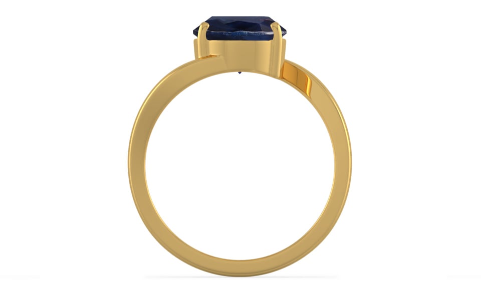 Gold Thailand Blue Sapphire Ring Limited Quality (R2)
