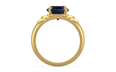 Gold Thailand Blue Sapphire Ring Limited Quality (R4)