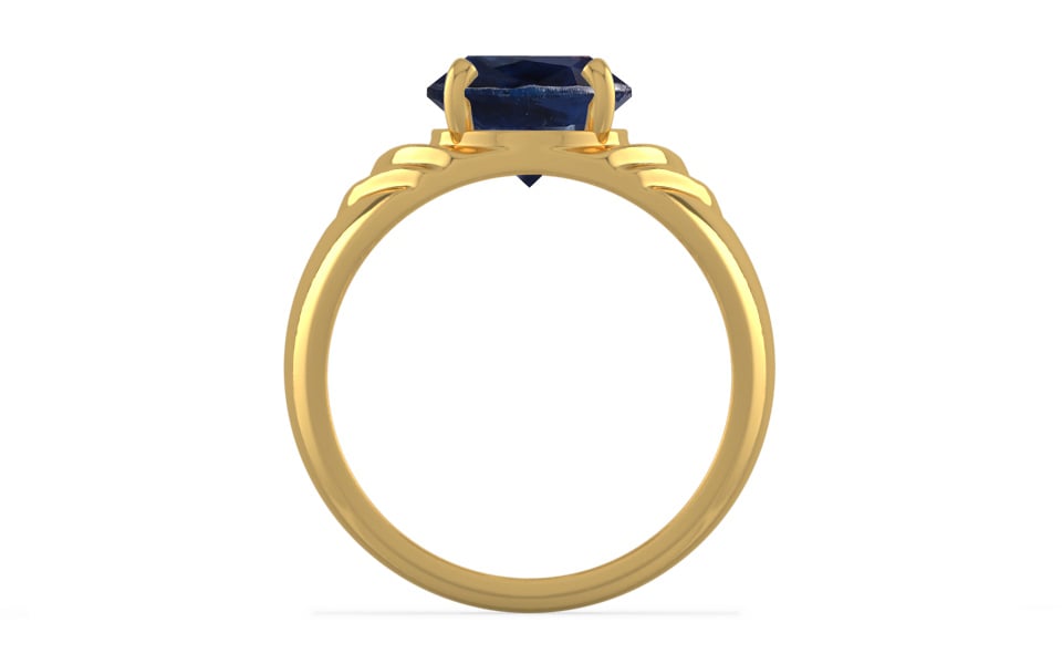 Gold Thailand Blue Sapphire Ring Limited Quality (R4)