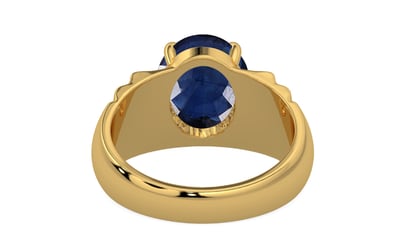 Gold Thailand Blue Sapphire Ring Limited Quality (R4)