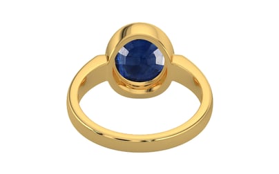 Gold Thailand Blue Sapphire Ring Limited Quality (R6)