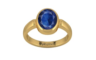 Gold Thailand Blue Sapphire Ring Limited Quality (R6)